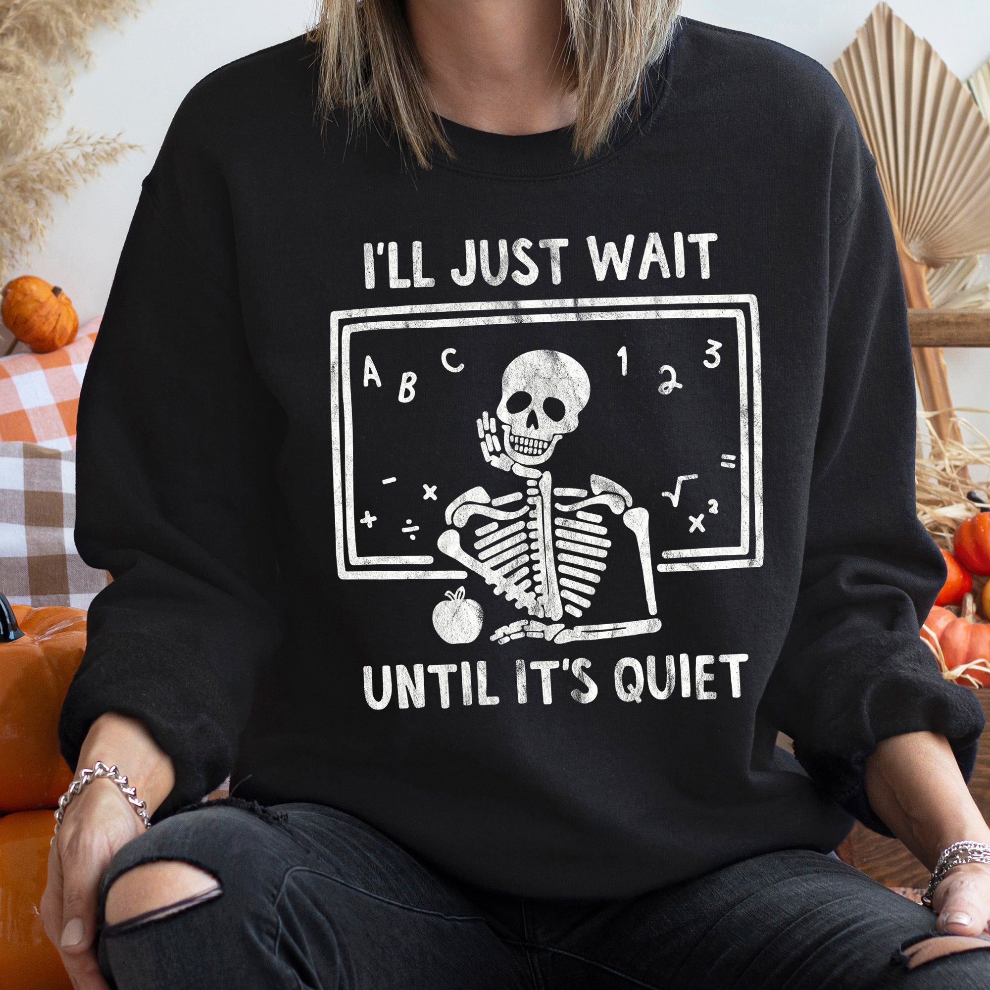 I'll Just Wait Vintage Halloween Sweatshirt
