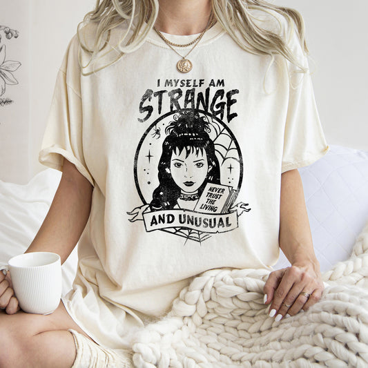 I Myself Am Strange And Unusual Retro Halloween Comfort Colors Tshirt