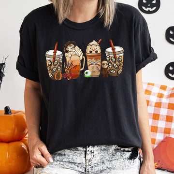 Skeleton Coffee Vintage Halloween T-shirt