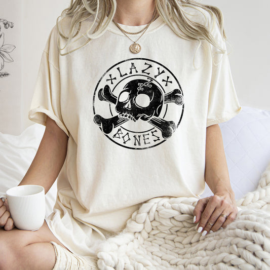 Lazy Bones Retro Halloween Comfort Colors Tshirt