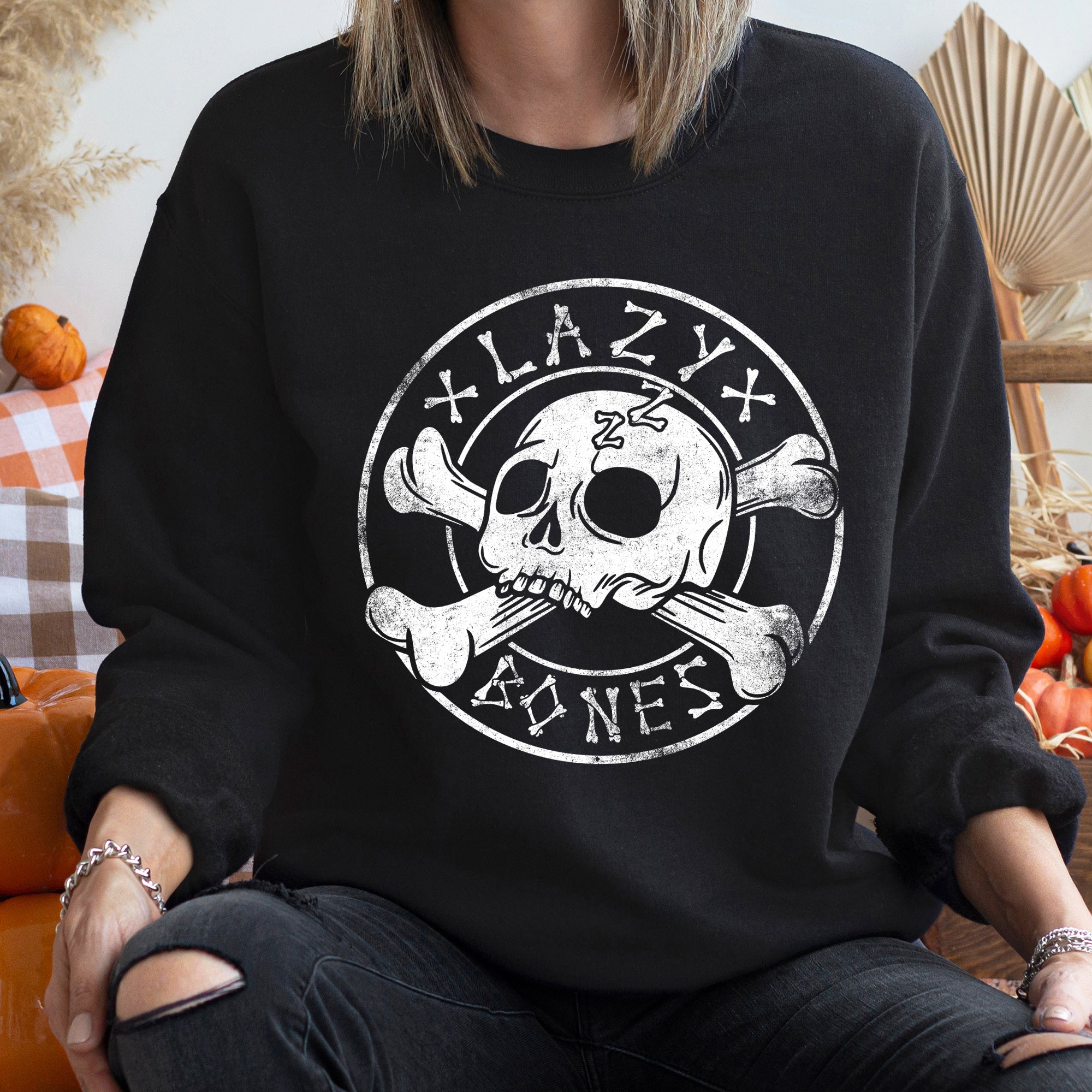 Lazy Bones Halloween Sweatshirt