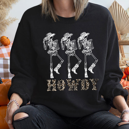 Howdy Leopard Vintage Halloween Sweatshirt