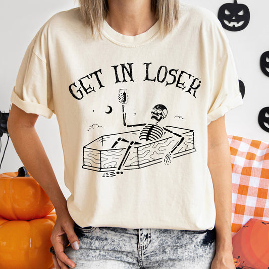 Get In Loser Vintage Halloween Comfort Colors Tshirt