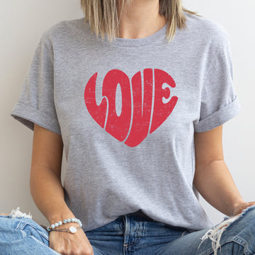 Retro Love Heart, Vintage, Super Soft Tshirt, Valentine's Day