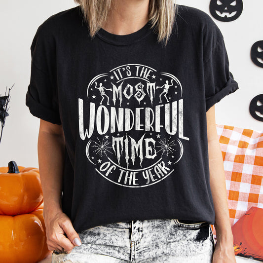 It's The Most Wonderful Time Of The Year Retro Halloween Comfort Colors Tshirt