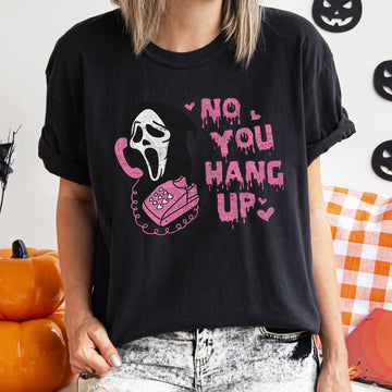 No You Hang Up Funny Retro Halloween T-shirt