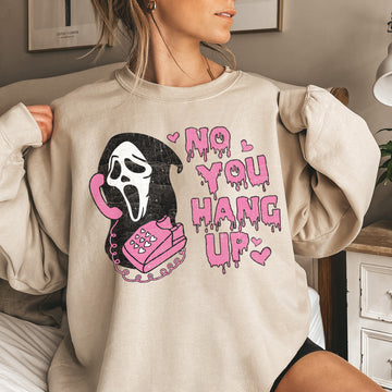 No You Hang Up Vintage Halloween Sweatshirt