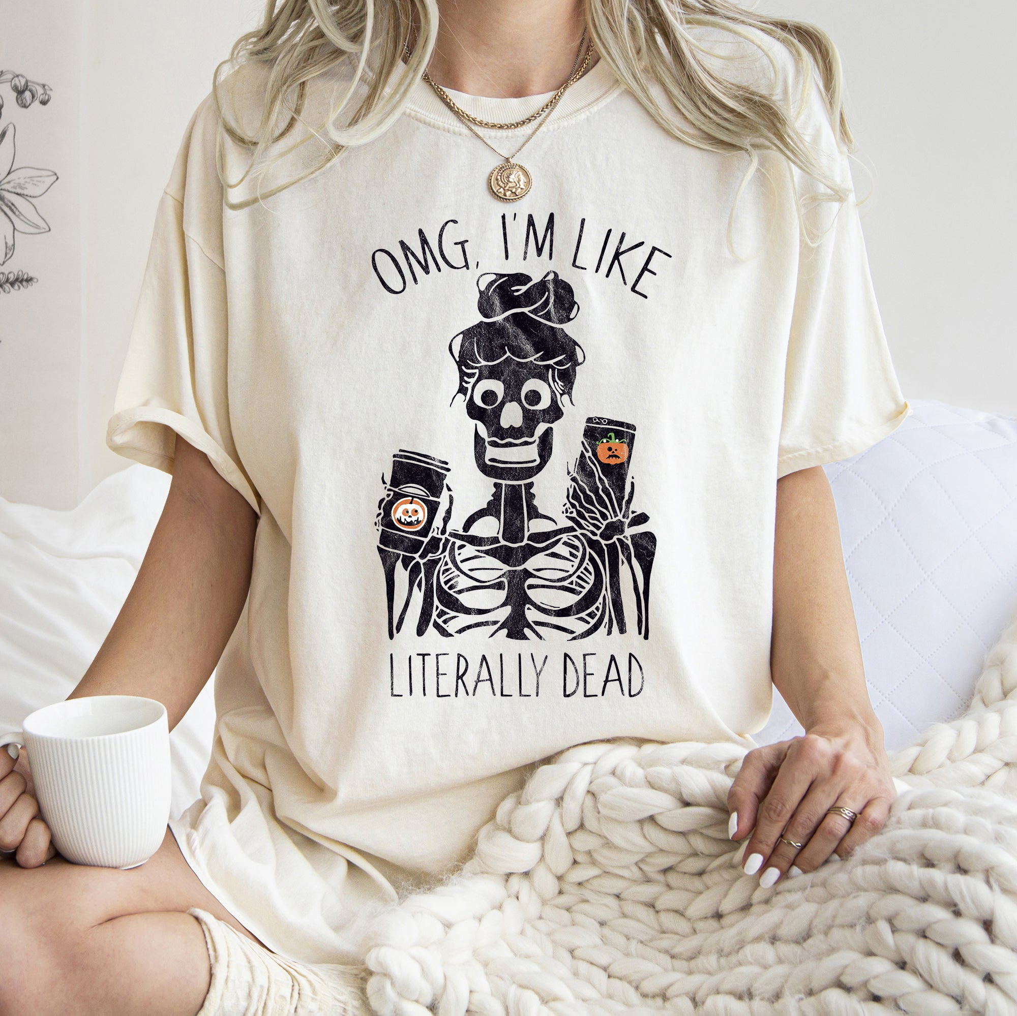 Omg I'm Like Literally Dead Retro Halloween T-shirt