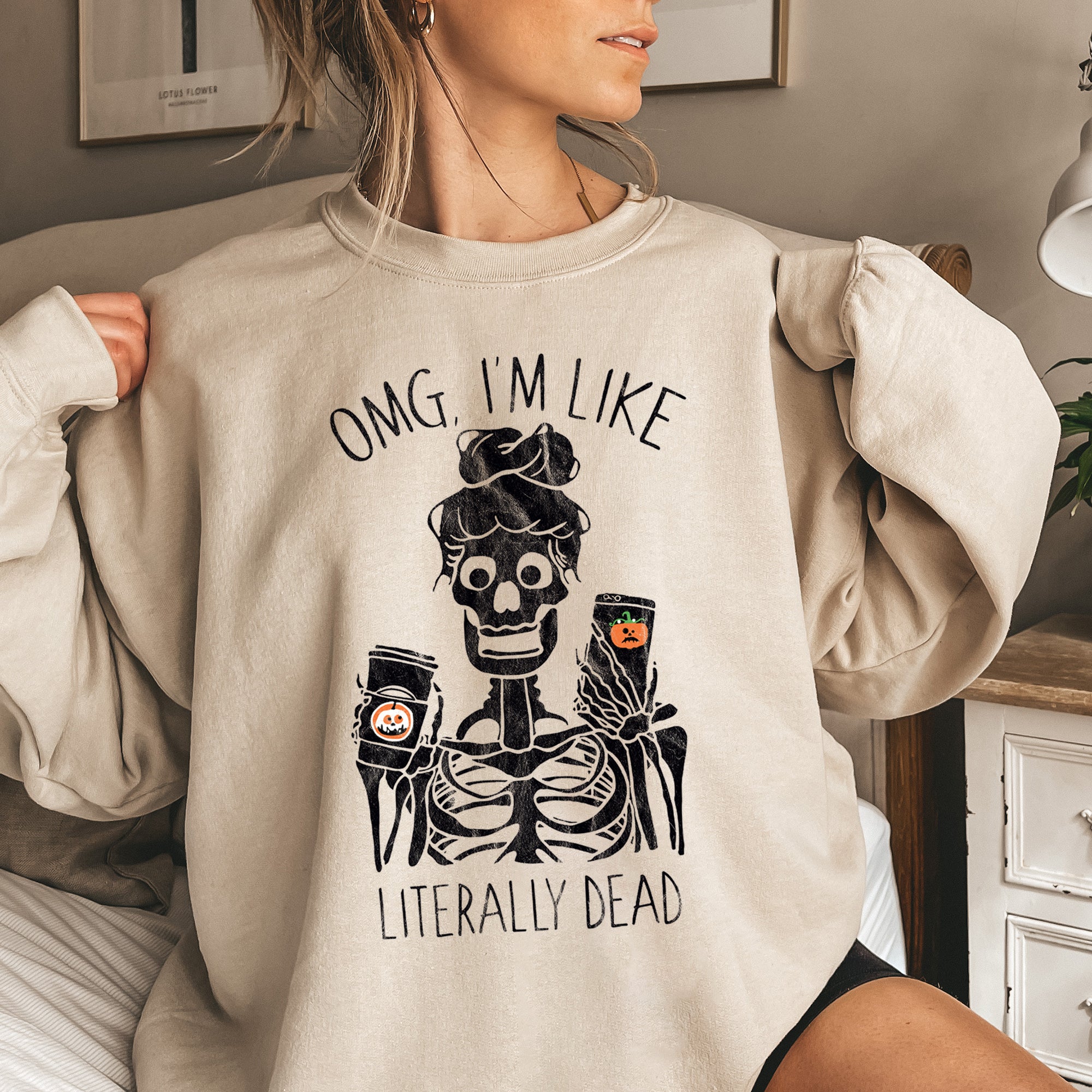 Literally Dead Vintage Halloween Sweatshirt