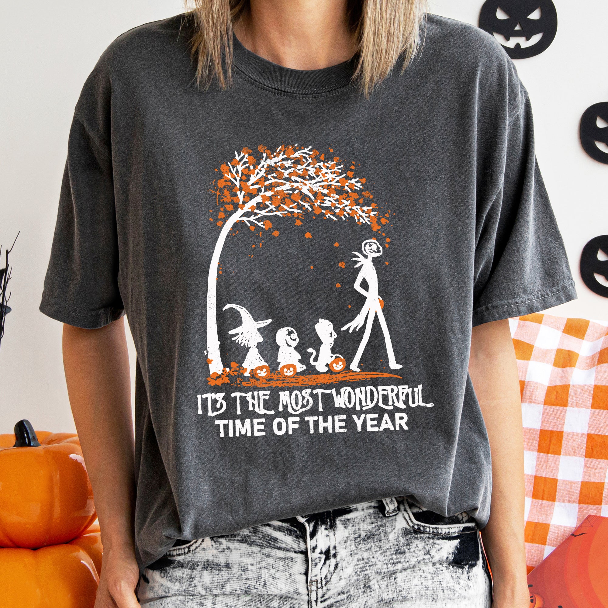 Orange Tree Retro Halloween T-shirt