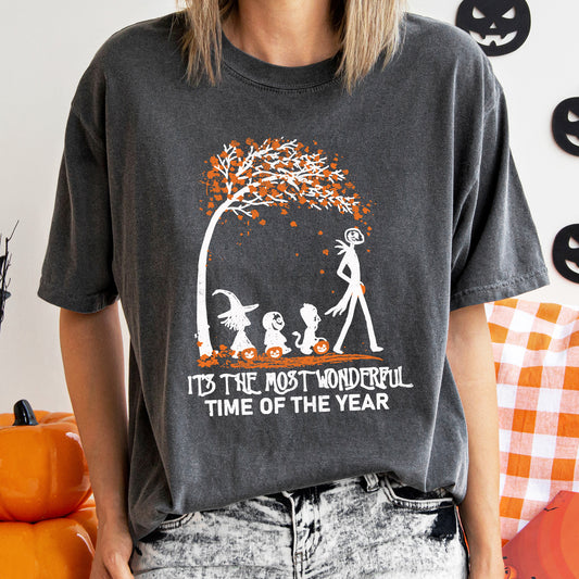 Orange Tree Retro Halloween Comfort Colors Tshirt