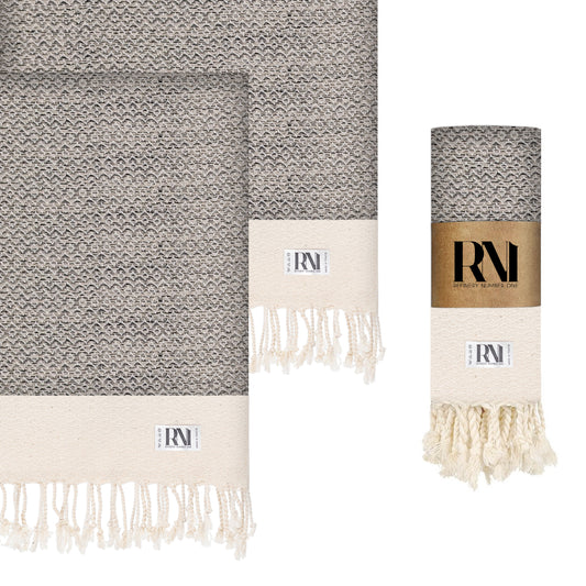 Heritage Diamond Turkish Peshtemal Hand Towels - Set of 2