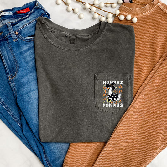 Honkus Ponkus Halloween Pocket Comfort Colors Tshirt