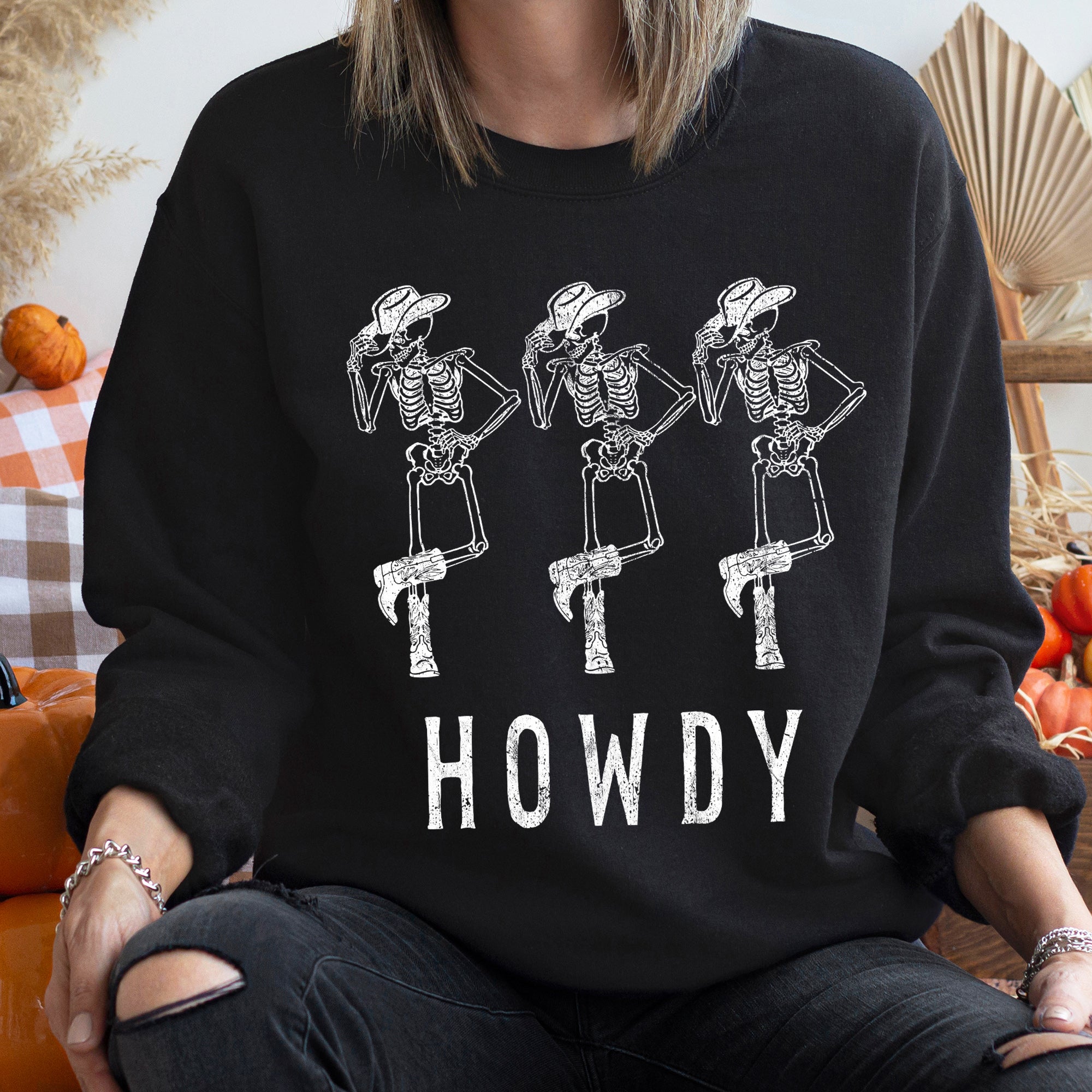 Howdy Cowboy Vintage Halloween Sweatshirt