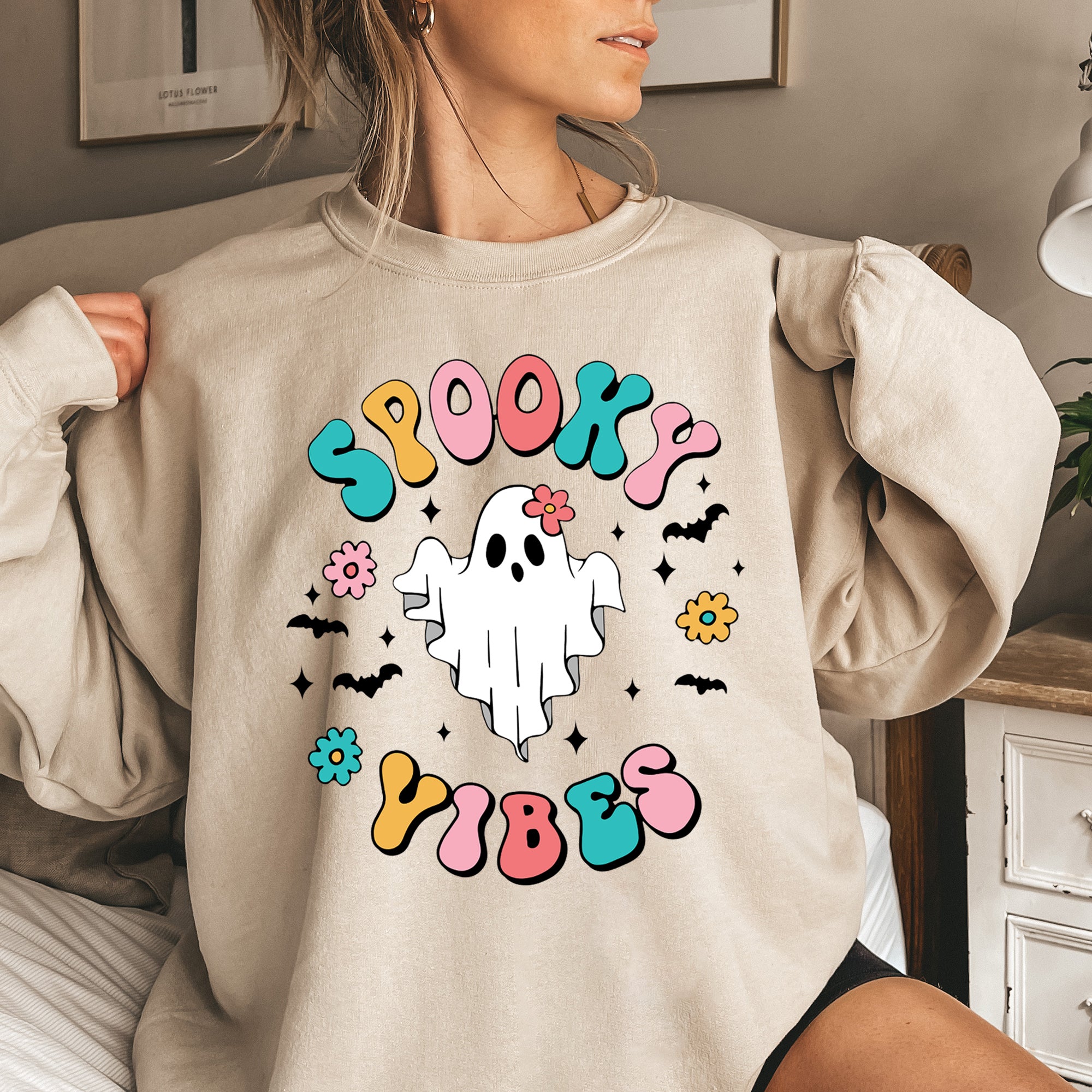 Spooky Vibes Vintage Halloween Sweatshirt