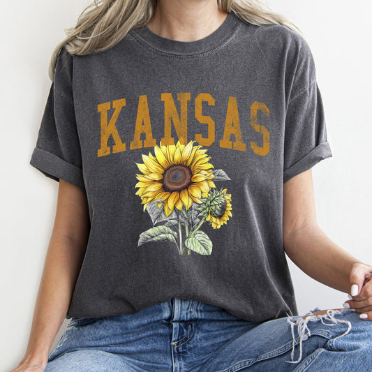 Kansas State Flower Comfort Colors Tshirt