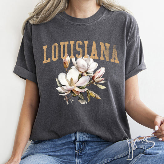 Louisiana State Flower Comfort Colors Tshirt