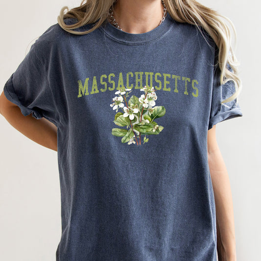 Massachusetts State Flower Comfort Colors Tshirt