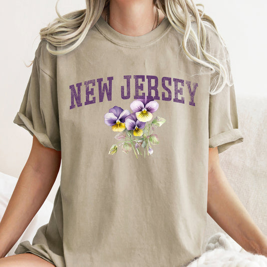 New Jersey State Flower Comfort Colors Tshirt