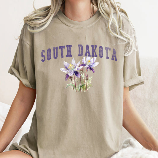 South Dakota State Flower Comfort Colors Tshirt