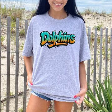 Retro Football Team Graffiti Designs, 80s Vibe, Sports, Game Day T-Shirt