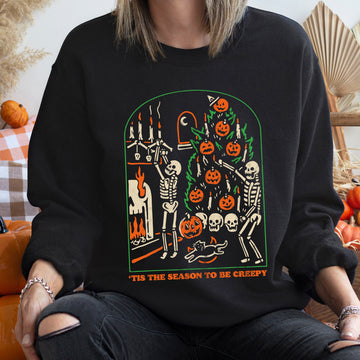 Tis The Season To Be Creepy Halloween Sweatshirt