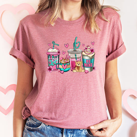 Valentine's Coffee Lover, Pink, Super Soft Tshirt, Valentine's Day
