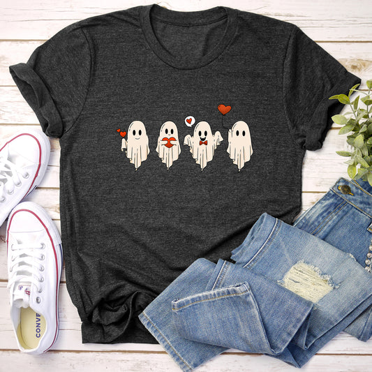 Valentine Ghosts, Love, Super Soft Tshirt, Valentine's Day