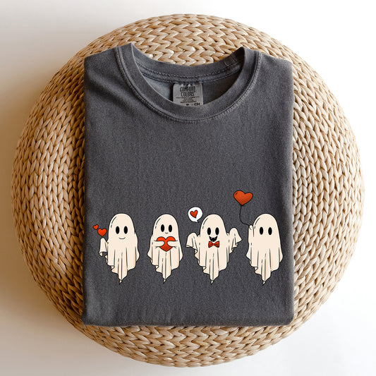 Valentine Ghosts, Love, Comfort Colors Tshirt, Valentine's Day
