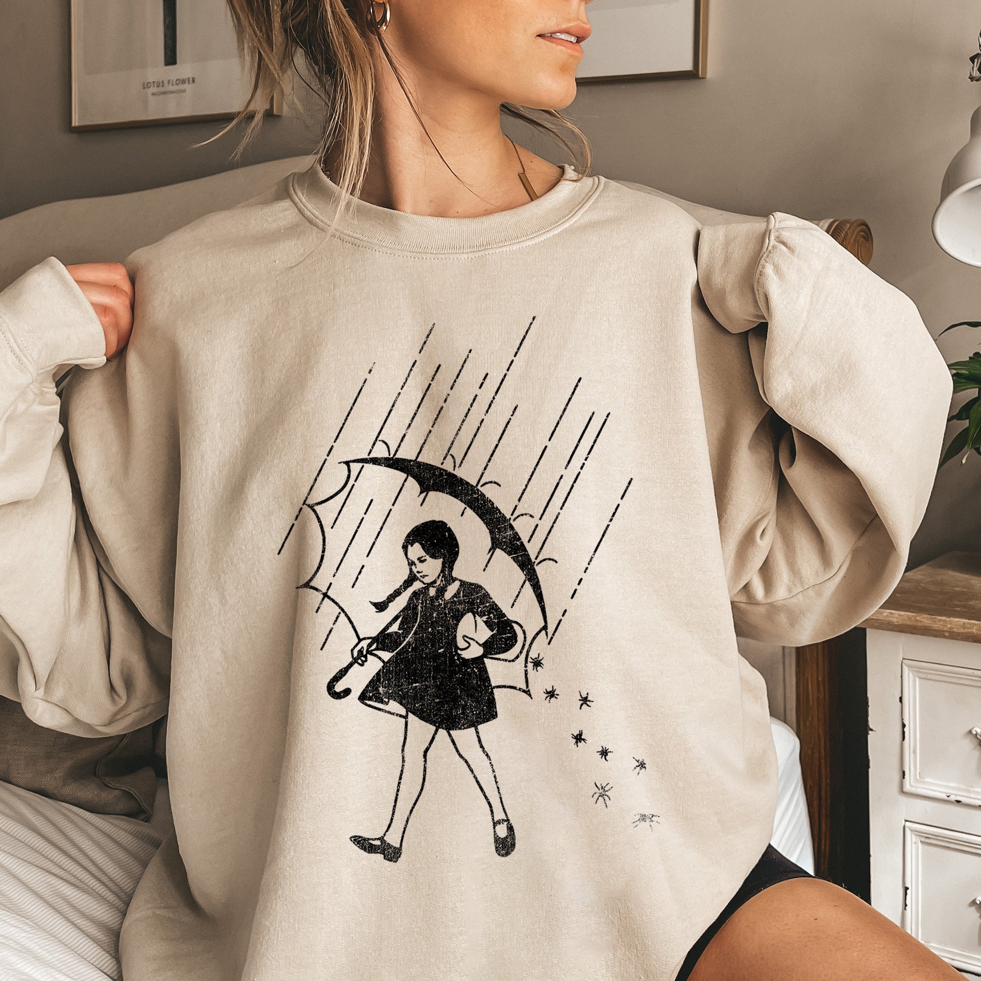 Wednesday Salty Halloween Vintage Sweatshirt