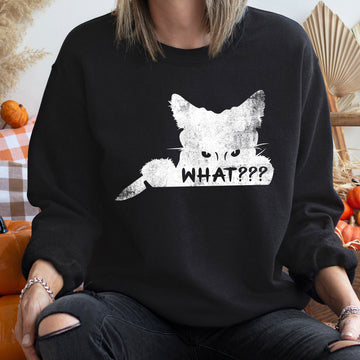 What??? Cat Vintage Halloween Sweatshirt