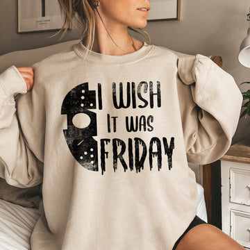 Wish It Was Friday Vintage Halloween Sweatshirt