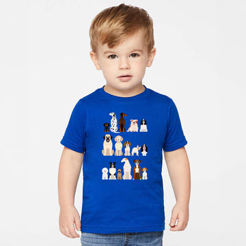 Dog Lovers Lovers Kid's Tees, Farm Animal Infant Bodysuits, Pet, Illustration, Breeds, Youth Comfort Colors T-Shirt