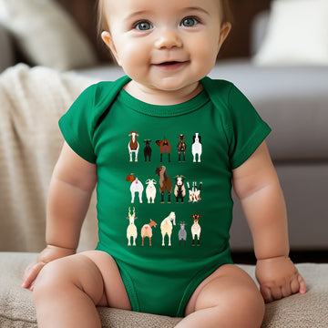 Goat Lovers Kid's Tees, Farm Animal Infant Bodysuits, Illustration, Breeds, Youth Comfort Colors T-Shirt