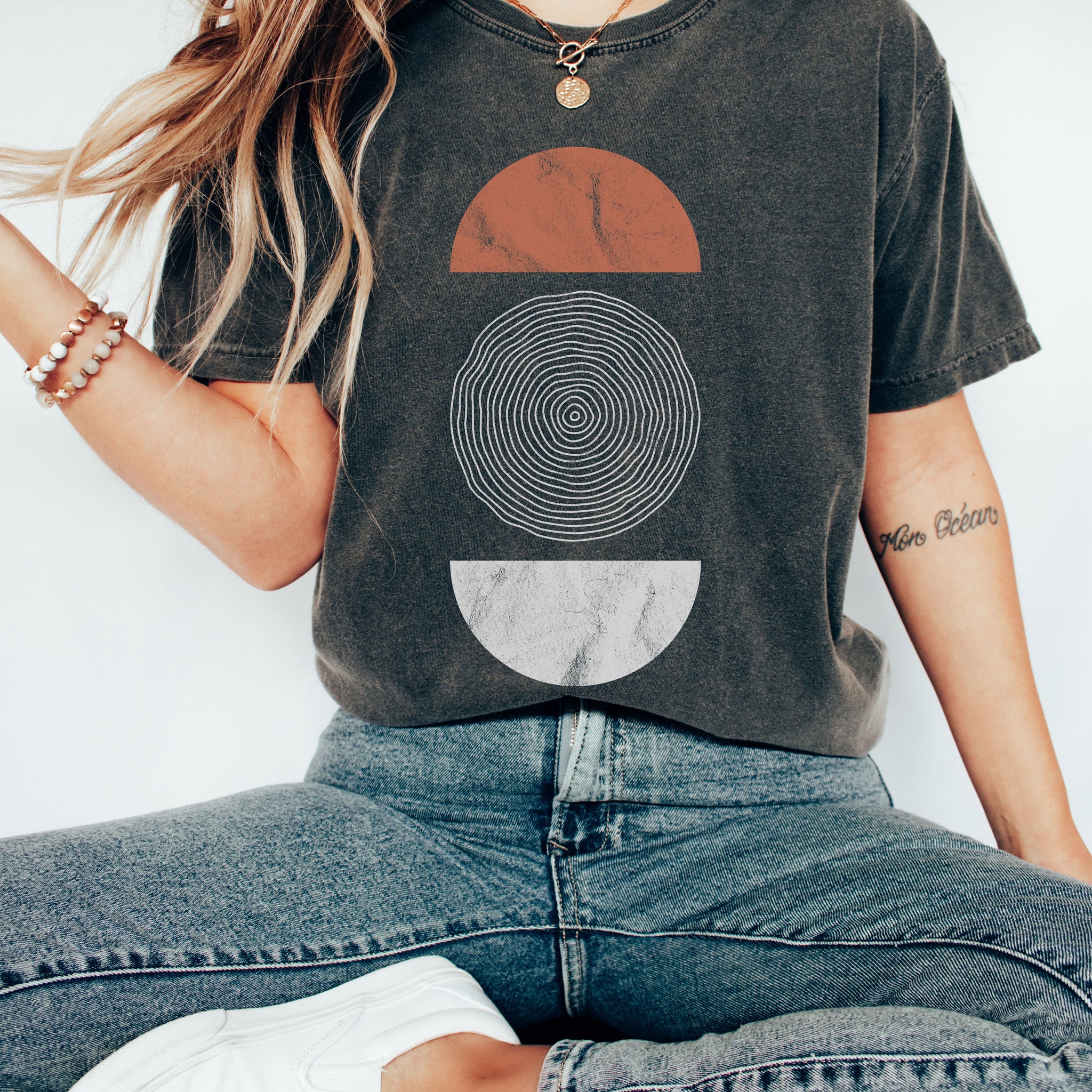 Abstract Geometric Circle T-Shirt