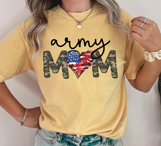 Army Mom BL Comfort Colors Tshirt