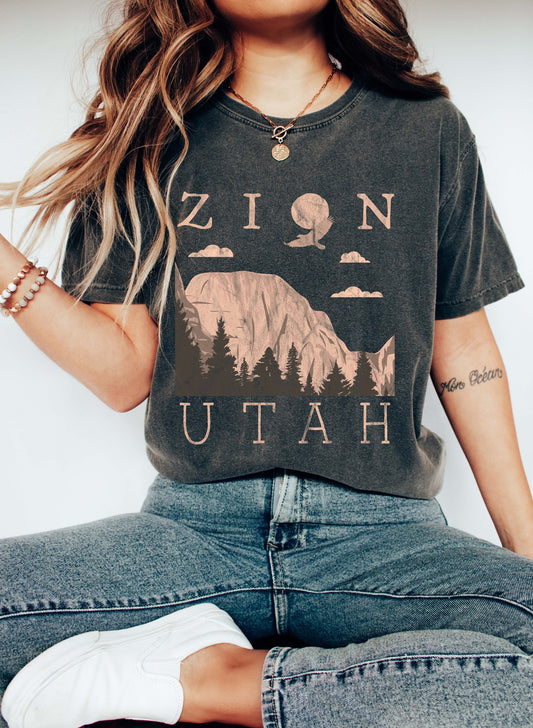 Zion National Park Boho Vintage Comfort Colors Tshirt