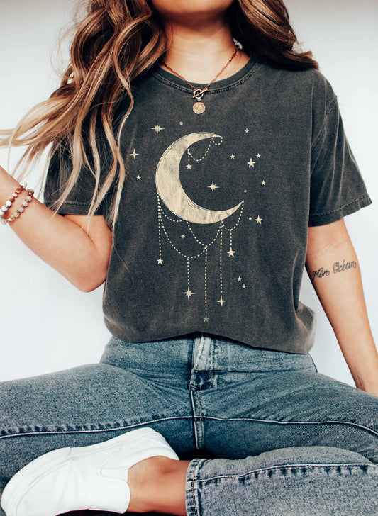 Moon Chain Celestial Comfort Colors Tshirt