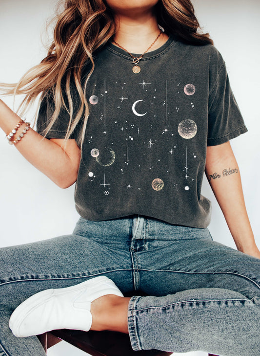 Sun, Moon and Stars Celestial Comfort Colors Tshirt