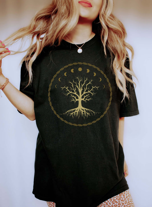 Tree of Life Circle Celestial Comfort Colors Tshirt