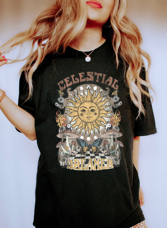 Celestial Dreamer Vintage Comfort Colors Tshirt
