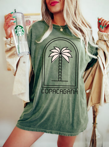 Copacabana Palm Tree Beach T-Shirt