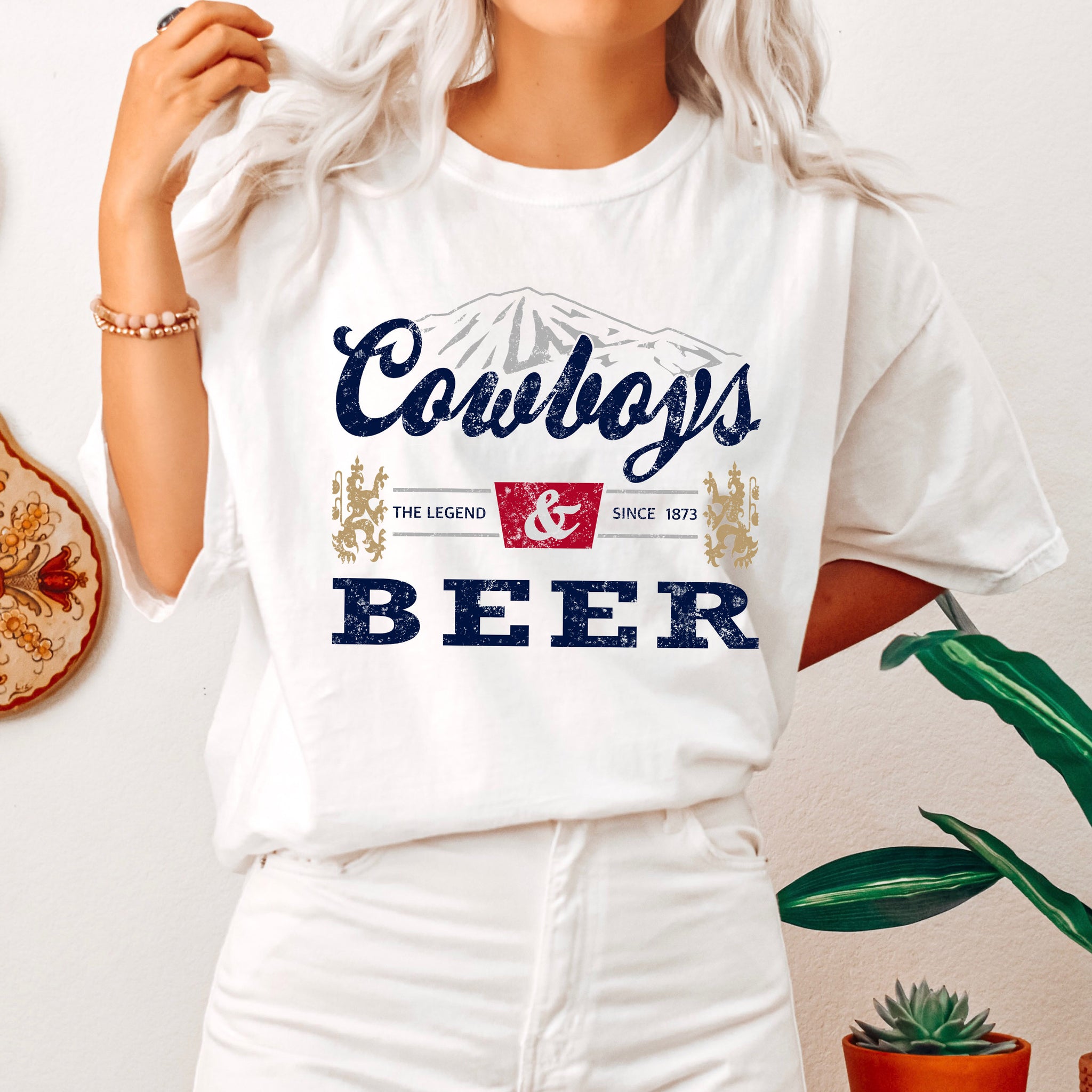 Cowboys And Beer Vintage T-Shirt