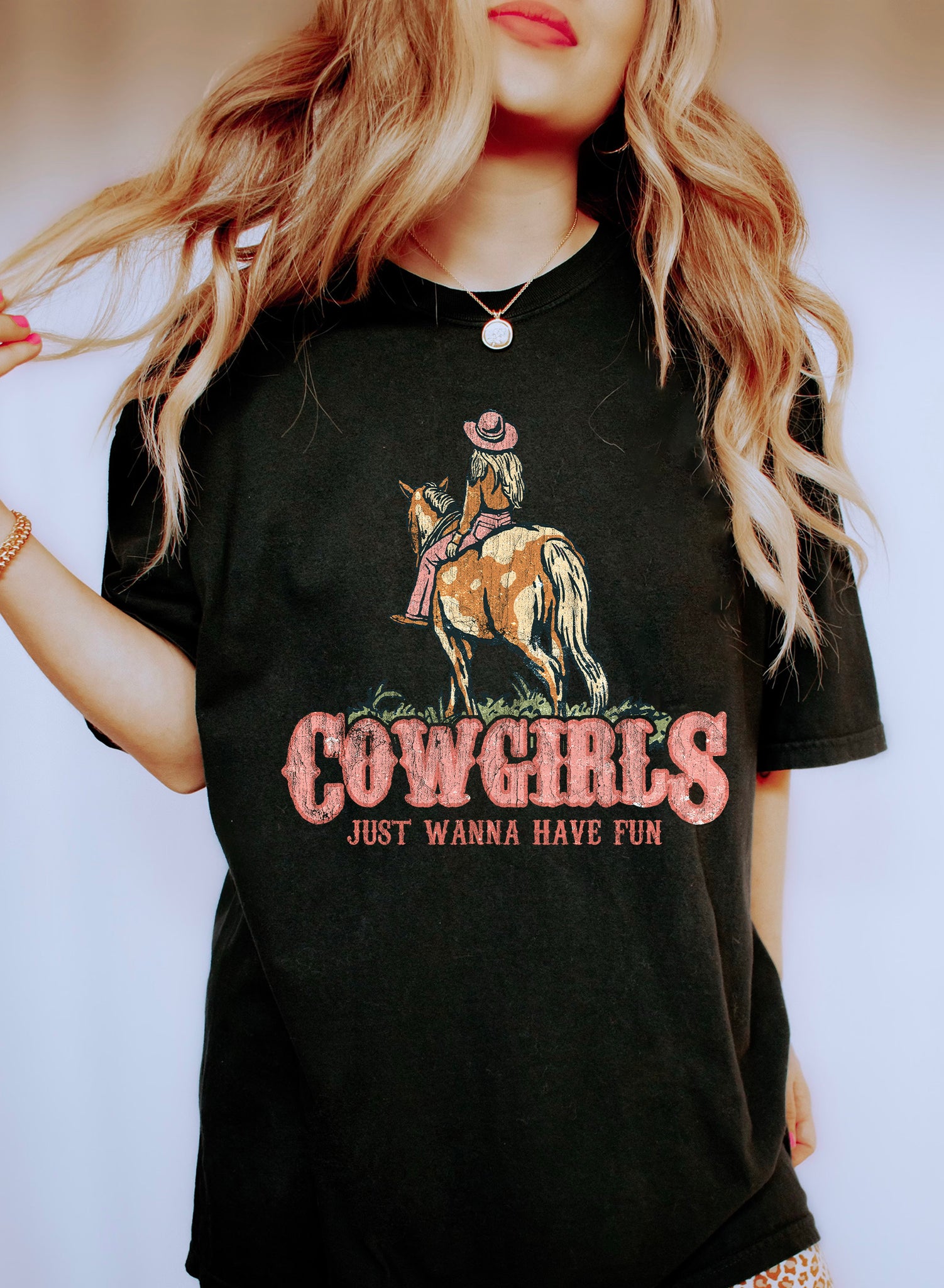 Cowgirls Just Wanna Have Fun Vintage T-Shirt