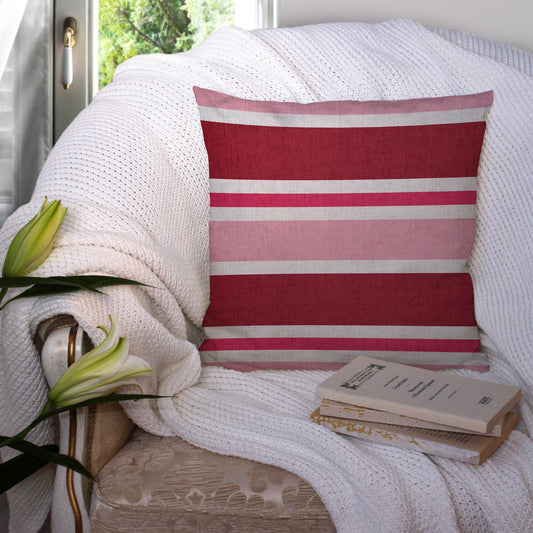 Pink Striped -  Pillow Cover