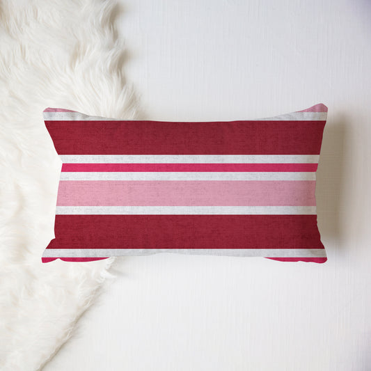 Pink Striped - Pillow Cover