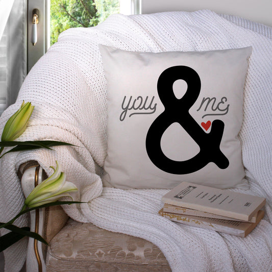 You And Me White -  Pillow Cover