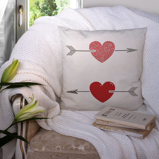 Two Hearts and Arrows -  Pillow Cover