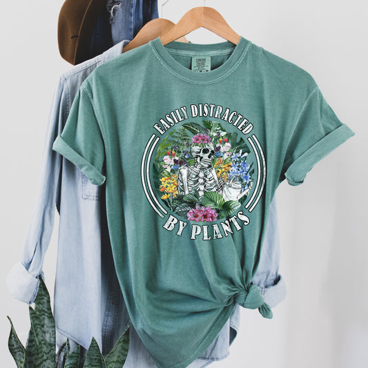 Easily Distracted By Plants Comfort Colors Tshirt