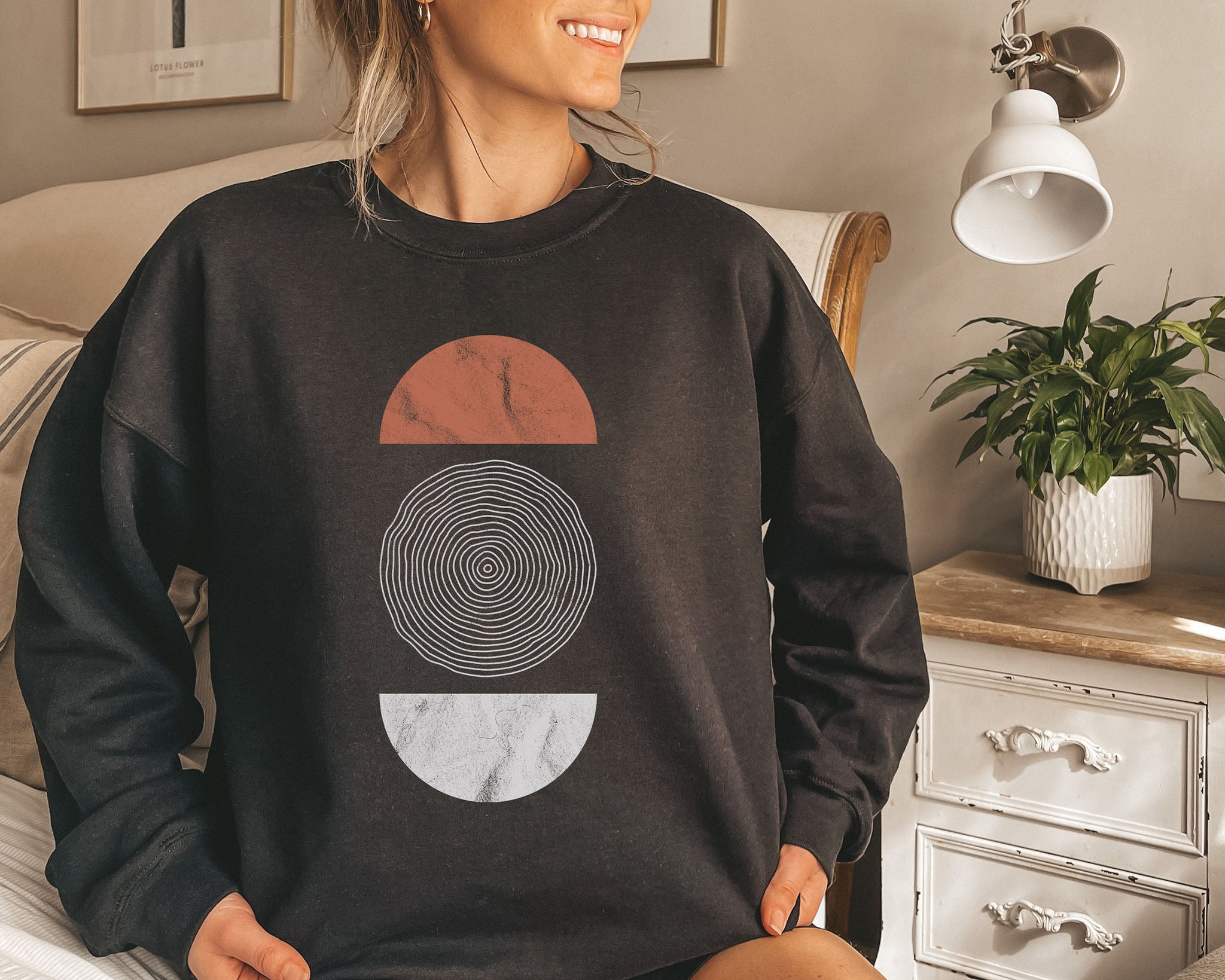 Abstract Geometric Circle Sweatshirt